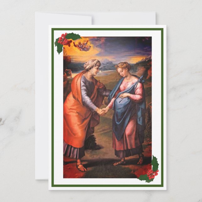 Die Visitenkarte der Katholischen Weihnachtszeit Feiertagskarte (Vorderseite)