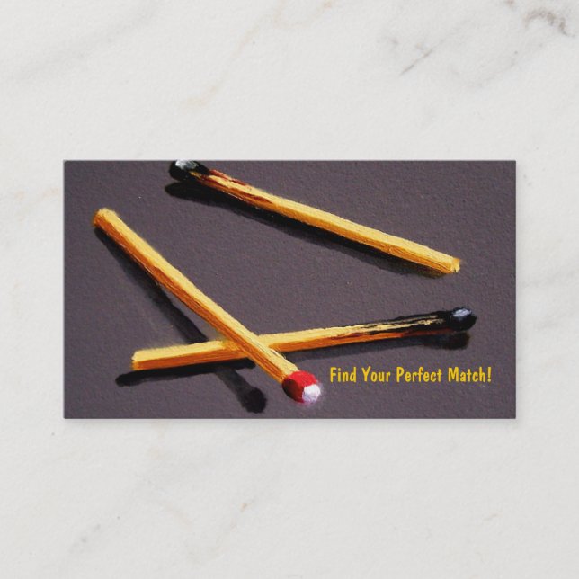 DIE VISITENKARTE DES EHESTIFTERS: Drei Match (Vorderseite)