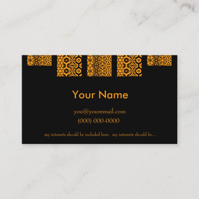 Die Visitenkarte des Mannes (Vorderseite)