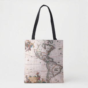 Die Visscher Karte der neuen Welt Tasche