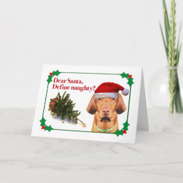 Die Vizsla-Urlaubskarte Naughty Feiertagskarte