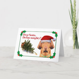 Die Vizsla-Urlaubskarte Naughty Feiertagskarte