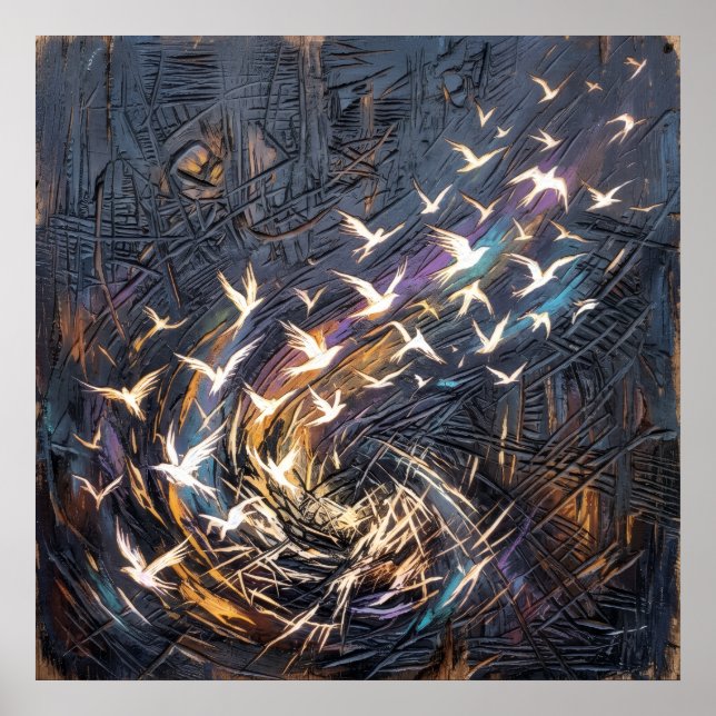 Die Vögel der Ahnenpassage-Wandkunst Poster (Vorne)