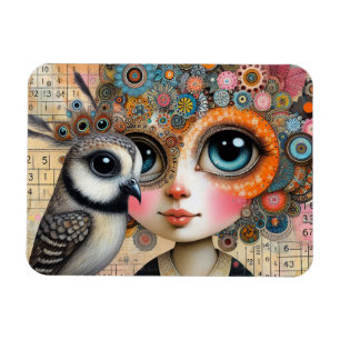 Die Vogel Lady Collage Magnet