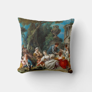 Die Vogelfänger von Francois Boucher Kissen