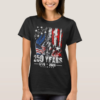 Die Volksflagge 1776 250 Jahre 250. Jubiläum T-Shirt