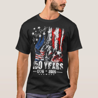 Die Volksflagge 1776 250 Jahre 250. Jubiläum T-Shirt