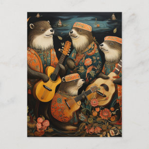 Die Volksmusik-Otter-Band Postkarte