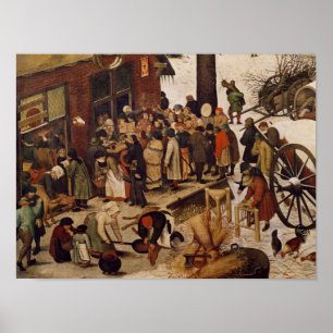 Die Volkszählung in Bethlehem, Einzelheiten der Vo Poster