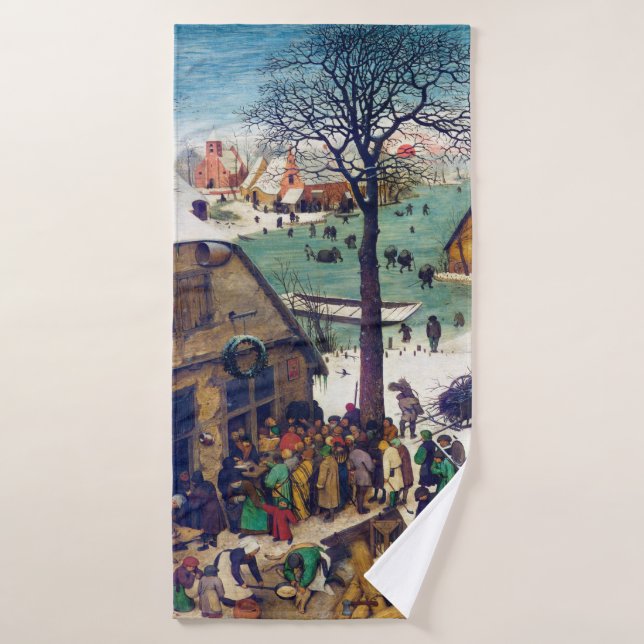 Die Volkszählung in Bethlehem, Pieter Bruegel Badehandtuch (Badehandtuch)