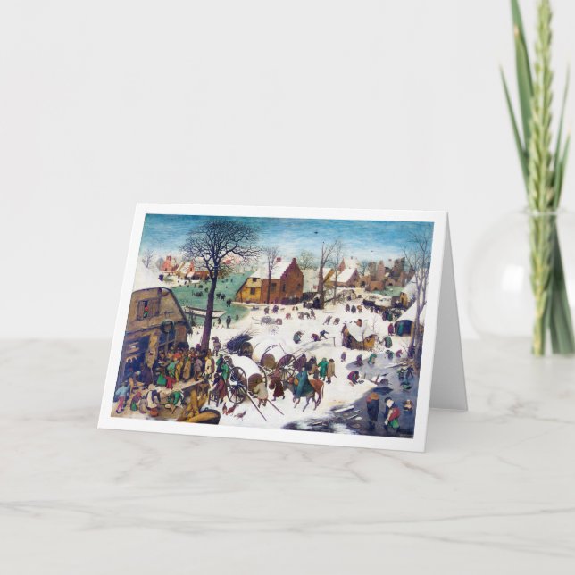Die Volkszählung in Bethlehem, Pieter Bruegel Karte (Vorderseite)