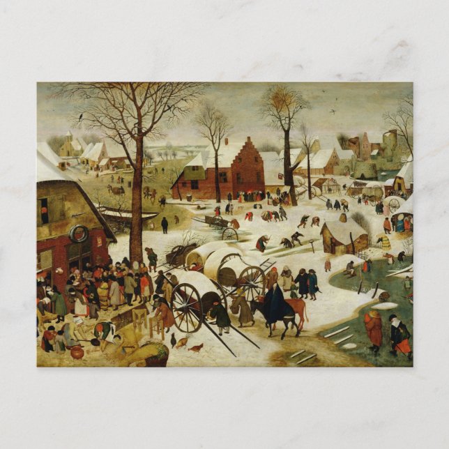 Die Volkszählung in Bethlehem Postkarte (Vorderseite)