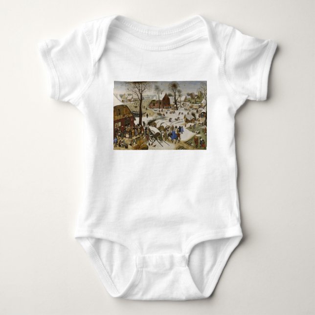 Die Volkszählung in Bethlehem (von Pieter Bruegel) Baby Strampler (Vorderseite)
