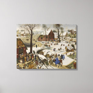 Die Volkszählung in Bethlehem (von Pieter Bruegel) Leinwanddruck