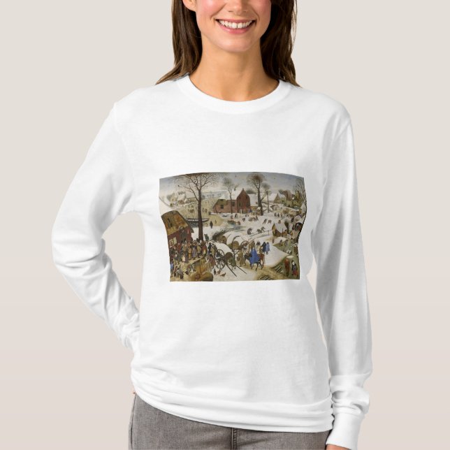 Die Volkszählung in Bethlehem (von Pieter Bruegel) T-Shirt (Vorderseite)