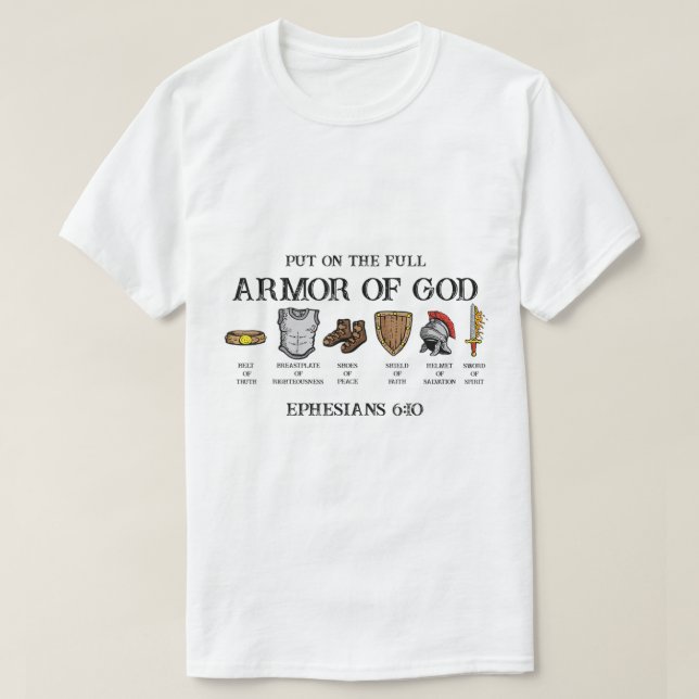 Die vollständige Rüstung des Gürtels der Wahrheit  T-Shirt (Design vorne)