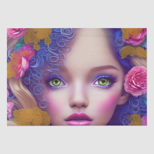 Die von der ukrainischen Kultur Inspirierte Blumen Seidenpapier (Vorderseite)