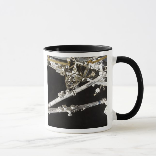 Die von Kanada gebaute Raumstation Tasse (Rechts)