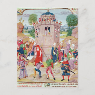 Die von Ketzern angegriffen Kirche in Flandern Postkarte