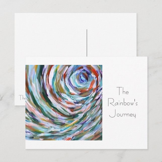 Die Vorlage für die Reise des Regenbogens Postkarte (Vorne/Hinten)