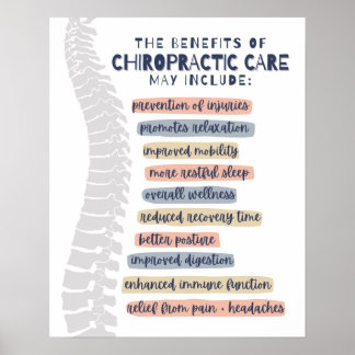 Die Vorteile der chiropraktischen Behandlung könne Poster