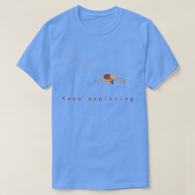 Die Voyager-Sonde behalte, stilisierte zeichnend T-Shirt (Design vorne)