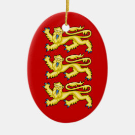 Die Waffen des englischen Weihnachtsschmucks Keramikornament
