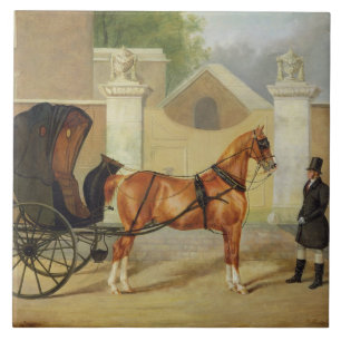 Die Wagen der Herren: Ein Cabriolet, c.1820-30 (Ö Fliese