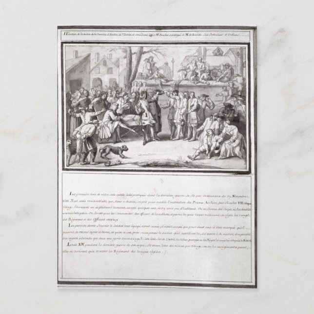 Die Wahl der Miliz Postkarte (Vorderseite)