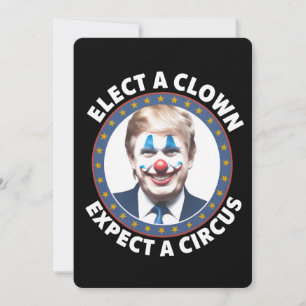 Die Wahl eines Clowns erwartet eine lustige Politi Einladung
