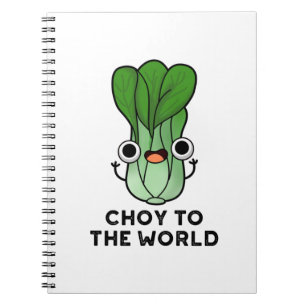 Die Wahl für die Welt lustige Bok Choy Veggie Pun Notizblock