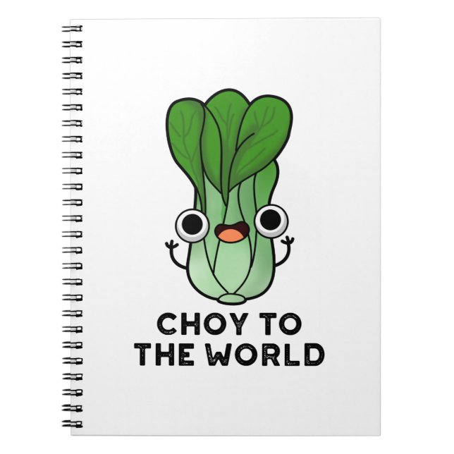 Die Wahl für die Welt lustige Bok Choy Veggie Pun Notizblock (Vorderseite)
