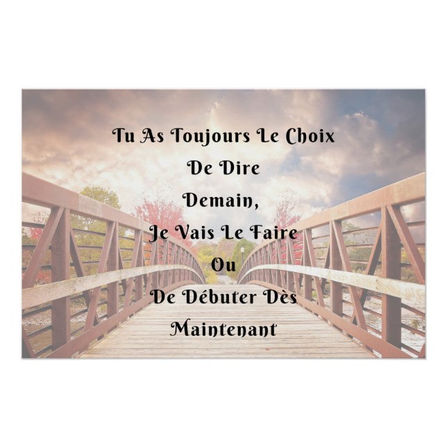 " Die Wahl " Mural Zitat positiv Poster (Vorderseite)