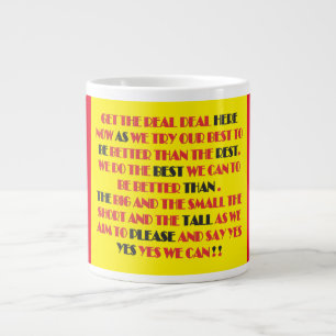Die wahre Deal für Werbeaktion-Buchstaben Jumbo-Tasse