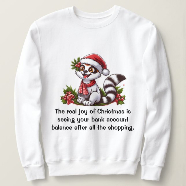 Die wahre Freude der Weihnachtsfrauen Sweatshirt (Design vorne)