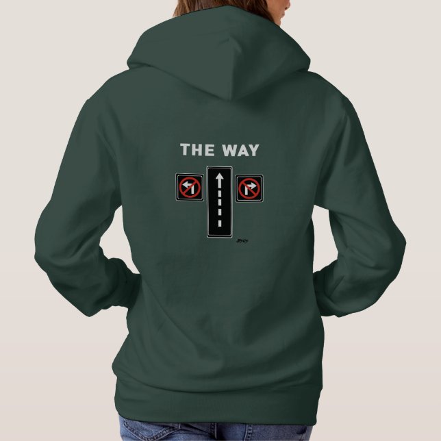 Die wahre Lebensstraße - Evangelismus Hoodie (Rückseite)