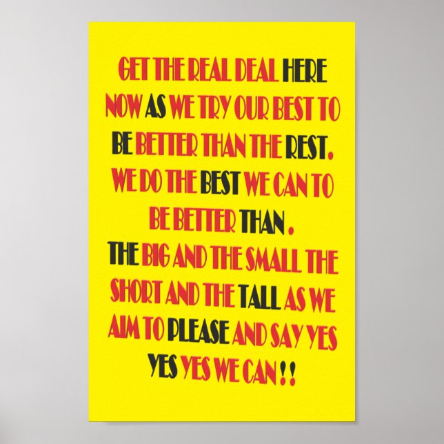 Die wahre Sache ist hier die Poster-Druckart Art Poster (Vorne)