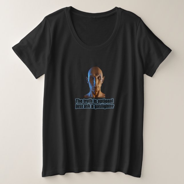 Die Wahrheit ist ein optionaler Oversifizierter T  Große Größe T-Shirt (Design vorne)