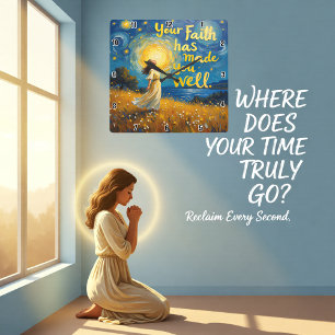 Die Wahrheit Set dir frei Quadratische Wanduhr