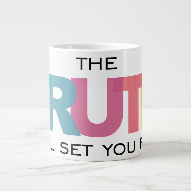 Die Wahrheit Set dir Freude Jumbo-Tasse (Vorderseite)