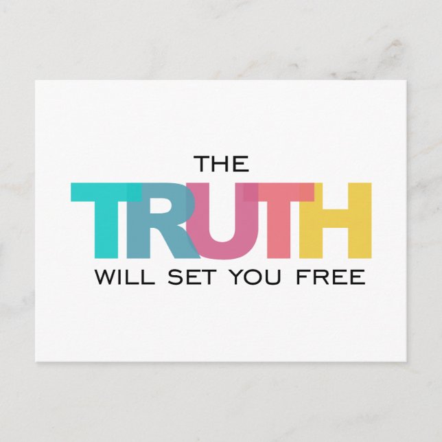Die Wahrheit Set dir Freude Postkarte (Vorderseite)