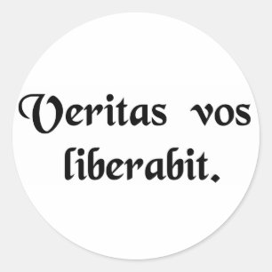 Die Wahrheit wird dich umsonst Set machen. Runder Aufkleber