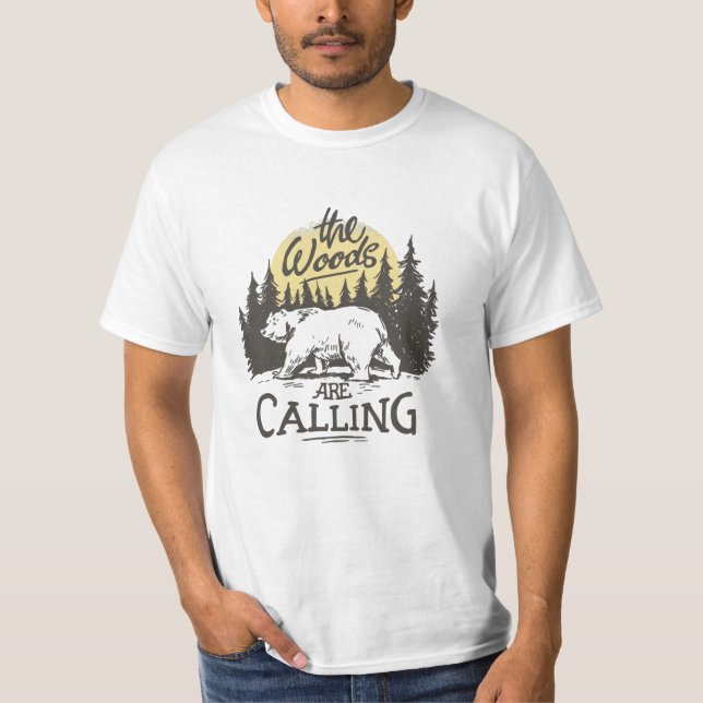 Die Wälder nennen sich - Bär in der Wald-Natur T-Shirt (Vorderseite)