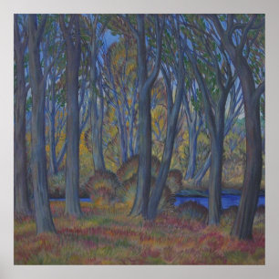 Die Waldlandschaft des Herbstes Poster
