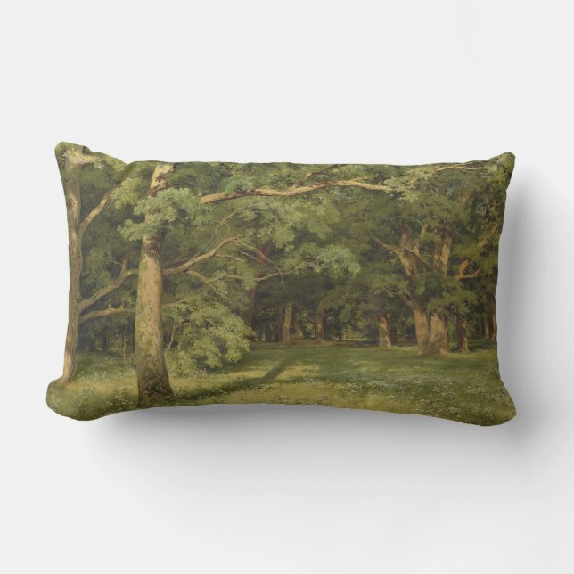 Die Waldreinigung (Waldlandschaft) Lendenkissen (Vorderseite)