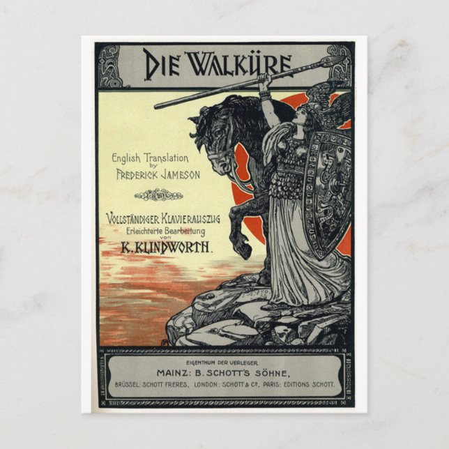 Die Walküre (Titelseite der Stimmzettel, 1899) Postkarte (Vorderseite)