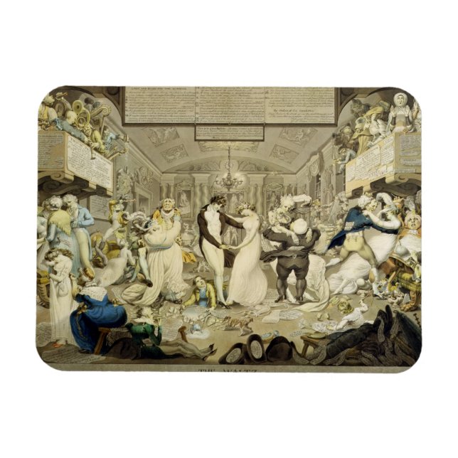 Die Waltz (farbige Gravur) Magnet (Horizontal)