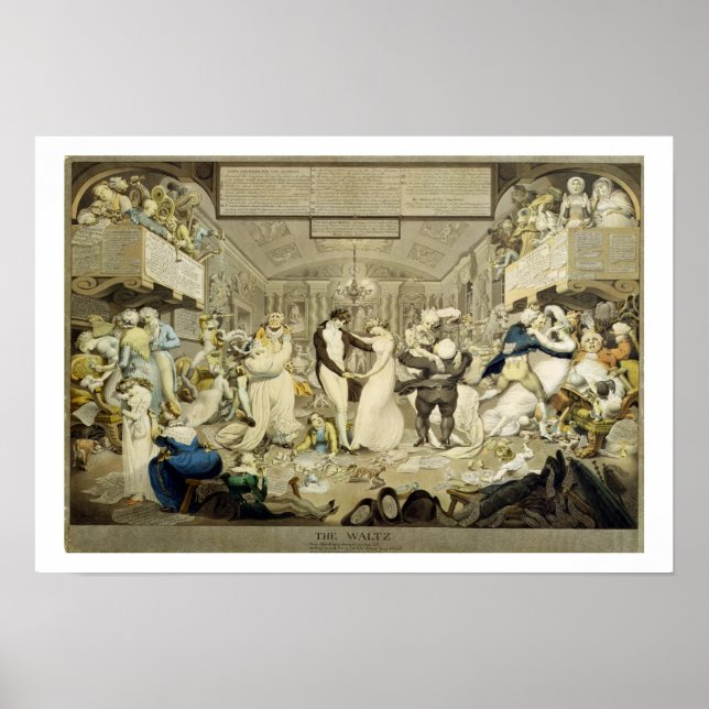 Die Waltz (farbige Gravur) Poster (Vorne)