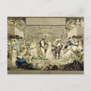 Die Waltz (farbige Gravur) Postkarte