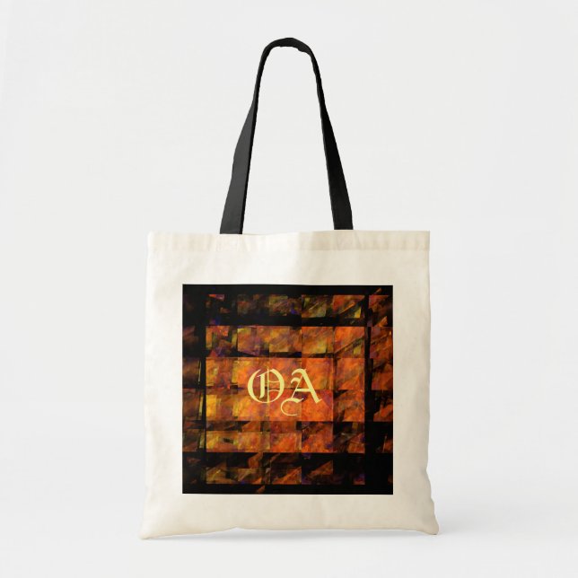 Die Wand Abstrakt Art Monogram Tasche (Vorne)